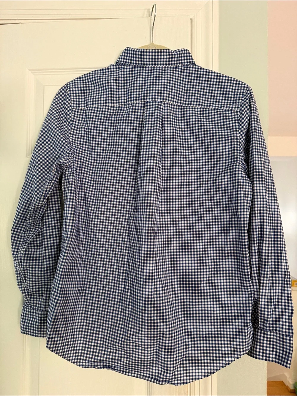 Boy’s Ralph Lauren Navy and White Gingham Button-Down Shirt